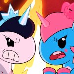 Gwen and Squishella ready to argue.