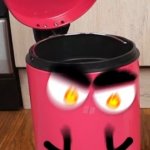 Angry pink bin doodland