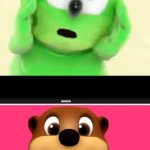 Billy the beaver meets gummy bear