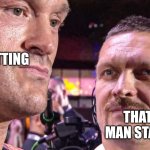 When you're on the bus | ME SITTING; THAT OLD MAN STANDING | image tagged in usyk stare,funny,bus,memes | made w/ Imgflip meme maker