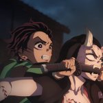 Tanjiro Holding back Nezuko