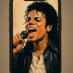 micheal jackson singing in a phone