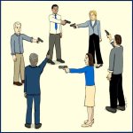 Circular firing squad meme