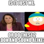 Make your own meme | IS IT JUST ME, OR DO THESE 2 LOOK AND SOUND ALIKE? | image tagged in make your own meme | made w/ Imgflip meme maker