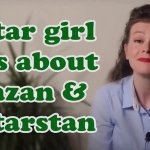 Tatar Girl Blows A Big Pink Bubblegum Bubble GIF Template