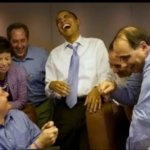 Obama Team Laughing