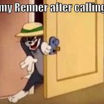 Jeremy "Snitch eye" Renner | Jeremy Renner after calling ICE: | image tagged in tom and jerry,marvel | made w/ Imgflip meme maker