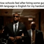 I shall fail stupendously | How schools feel after hiring some guy who's 9th language is English for my hardest class: | image tagged in gifs,school,english,school sucks,so true,relatable | made w/ Imgflip video-to-gif maker