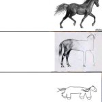 Horse drawing