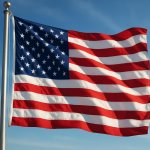 american flag waving