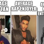 music meme | AVERAGE RAP ENJOYER; AVERAGE METAL ENTHUSIAST; AVERAGE K-POP FAN | image tagged in nerd vs chad vs giga chad,music,average fan vs average enjoyer,music meme,gigachad,virgin vs chad | made w/ Imgflip meme maker