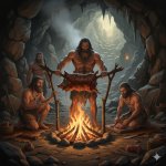 Cavemen cookout template