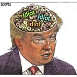 Trump with Fruit Loops for brains. meme