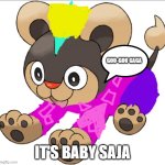 It's Baby Saja as a Litleo | GOO-GOO GAGA; IT'S BABY SAJA | image tagged in litleo baby saja,kpop demon hunters | made w/ Imgflip meme maker