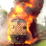 Train on Fire