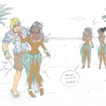 Sexy Hula Dancer Kicks Man in the Balls