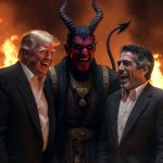 Donald Trump, Jeffrey Epstein and Satan, Lucifer, Devil