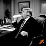 Trump Drinking Clinton Jizz