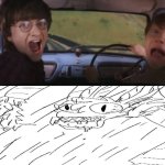 Alastor chasing harry and ron weasley