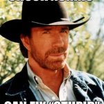 Chuck Norris | CHUCK NORRIS; CAN FIX “STUPID” | image tagged in memes,chuck norris | made w/ Imgflip meme maker