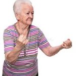 Old woman fight me