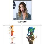 Ashley Tisdale | image tagged in same voice actor,ashley tisdale,phineas and ferb,skylanders academy,disney,activision | made w/ Imgflip meme maker