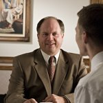 Mormon Bishop meeting with member
