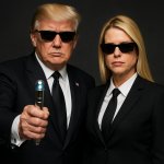 Trump and Bondi Man in Black