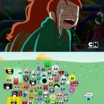 The BFB Contestants laughs at Tulip Olsen crying