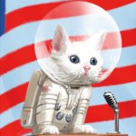 Mr.Pebbles first cat in space
