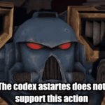 The Codex Astartes does not support this action. template