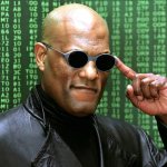 Morpheus pointing at head