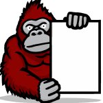 Monke Holding a sign