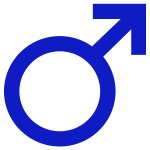 Male symbol blue