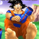 Goku Feet | HOW CAN SOMEONE GET HORNY WITH THIS ONE? | image tagged in goku feet | made w/ Imgflip meme maker