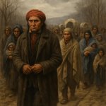 John Ross and his people walking down the trail of tears