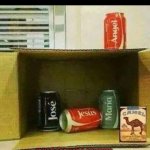 Nativity Can | IT IS THE BIRTH OF THE CHRIST CHILD DEPICTED IN A MANGER SCENE. IF YOU ARE NOT A BELIEVER, THE STORY OF THE BIRTH OF JESUS IS ONE THAT AWAKENS THE HEART TO GOD’S LOVE FOR HIS CREATION.  MAY YOU BE SURPRISED BY JOY THIS ADVENT AND CHRISTMAS. | image tagged in nativity can,christmas,jesus christ,faith | made w/ Imgflip meme maker