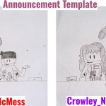 MrMcMess & Crowley_Noala23 Announcement meme
