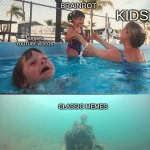 Mother Ignoring Kid Drowning In A Pool | BRAINROT; KIDS; NORMAL YOUTUBE VIDEOS; CLASSIC MEMES | image tagged in mother ignoring kid drowning in a pool | made w/ Imgflip meme maker