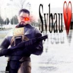 gordon wants you to sybau. | image tagged in sybau empty,half life,gordon freeman,valve | made w/ Imgflip meme maker
