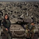 Female Soldiers & Tank