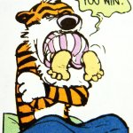 Calvin inside Hobbes’s mouth