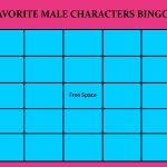 Favorite male characters bingo meme