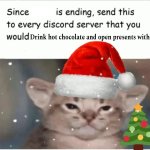 Since X ending send this discord server hot chocolate presents