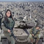 Israeli Female soldiers & tank