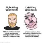 right wing extremism vs left wing extremism