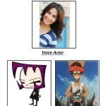 Melissa Fahn | image tagged in same voice actor,melissa fahn,cowboy bebop,invader zim,nickelodeon | made w/ Imgflip meme maker