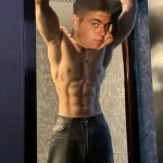 Maddisons father with purple