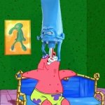 Toothpaste shitting in Patrick's mouth