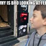 Cool guy | image tagged in emil look at feet | made w/ Imgflip meme maker